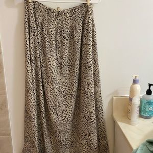 Ivory Animal Print Maternity Maxi Skirt